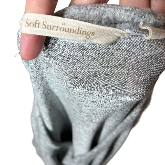 Soft Surroundings Easy Living drawstring waist gray sweater knit dress‎ - Picture 10 of 13